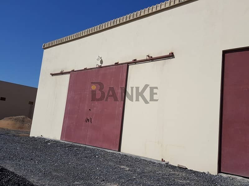 Warehouse with open land available for rent
