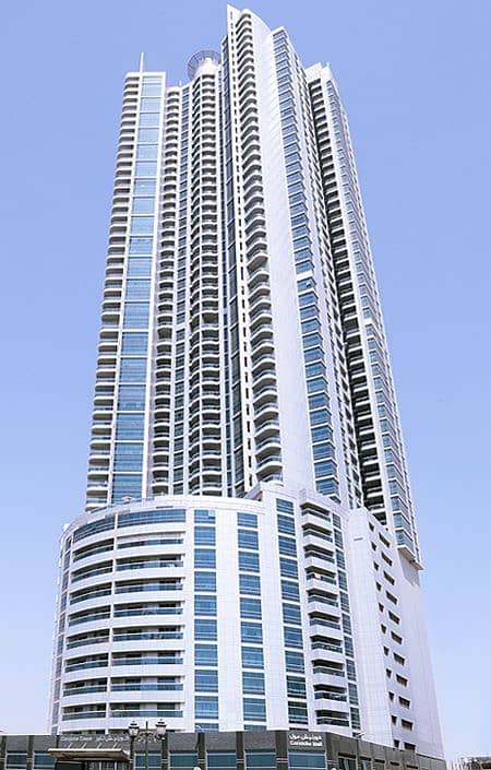 FULL CITY VIEW 2 BEDROOMS PLUS HALL AND KITCHEN WITH BALCONY 4 BATHROOMS AND MAID ROOM AVAILABLE FOR RENT IN CORNICHE TOWER 2125 SQFT ONLY IN 40000