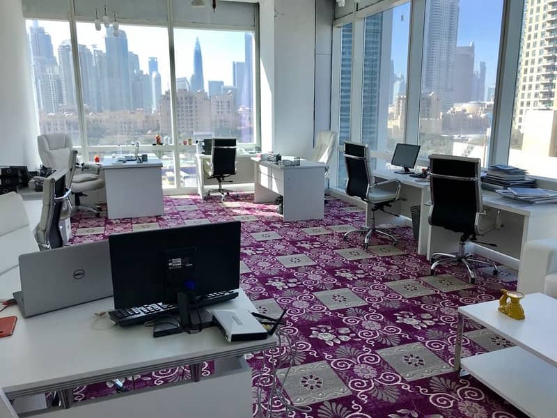 Corner Office Burj Khalifa View  & Downtown View for SALE