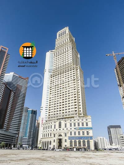2 Bedroom Flat for Sale in Al Taawun, Sharjah - Apartment for sale  2 rooms and a hall Majestic Tower 2 Overlooking Lake Mamzar Sharjah - 11th floor
