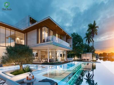 7 Bedroom Villa for Sale in Tilal Al Ghaf, Dubai - Mansion Direct On Beach | Lagoon View Ultra Luxury