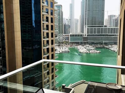 1 Bedroom Apartment for Rent in Dubai Marina, Dubai - Marina View | Furnished 1BR | Chiller Free | 4Chqs
