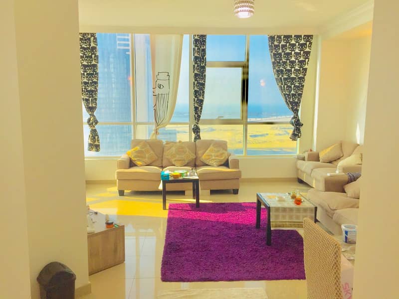For rent furnished apartment one room and a hall in Sharjah, Al Mamzar sea