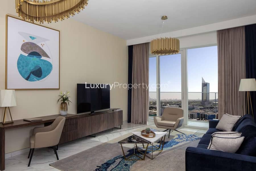 位于迪拜媒体城，迪拜阿瓦尼棕景套房酒店 1 卧室的公寓 12000 AED - 5705551