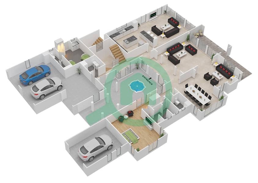 Redwood Avenue - 5 Bedroom Villa Type SYDNEY-C Floor plan Ground Floor interactive3D