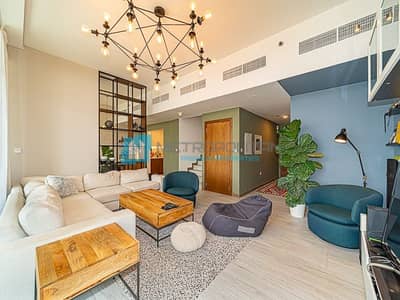 2 Bedroom Flat for Sale in Jumeirah Village Circle (JVC), Dubai - Duplex | Furnished | High Floor | Spacious Balcony