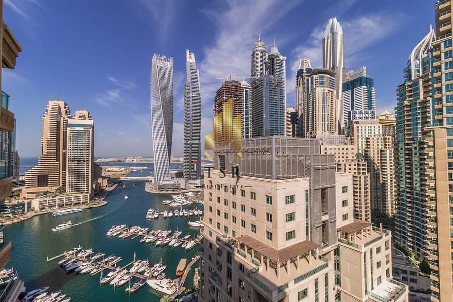 位于迪拜码头，迪拜滨海大厦（怡玛6号大厦），阿尔亚斯大厦 4 卧室的顶楼公寓 290000 AED - 6158375