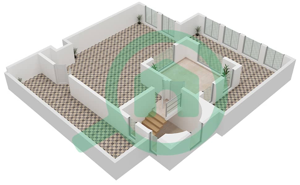 Каса Фамилия - Вилла 5 Cпальни планировка Тип 5B-R SIGNATURE Roof interactive3D