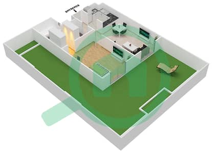Roxana Residences - 1 Bed Apartments Type 3A Floor plan