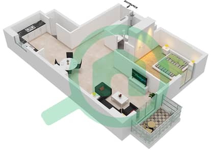 La Cote Tower 1 - 1 Bed Apartments Type 2 Floor plan
