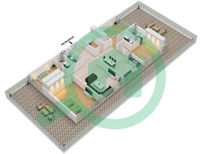 المخططات الطابقية لتصميم النموذج A شقة 4 غرف نوم - ذا جيت