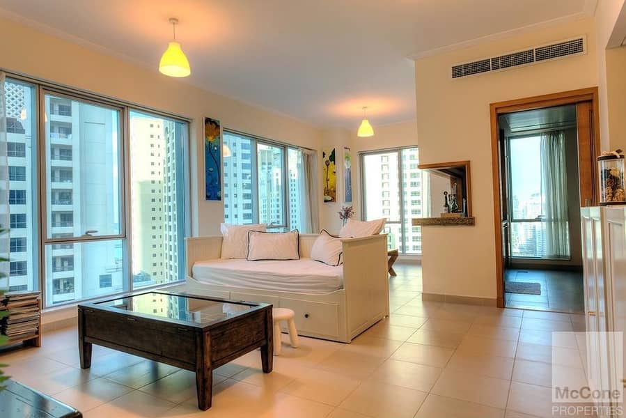 Furnished 1 Bed | Spacious | Partial Sea View
