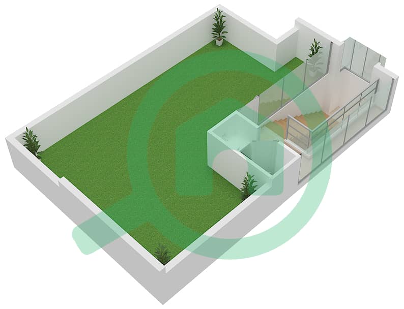 Azure - 2 Bedroom Townhouse Type U9 Floor plan Roof interactive3D