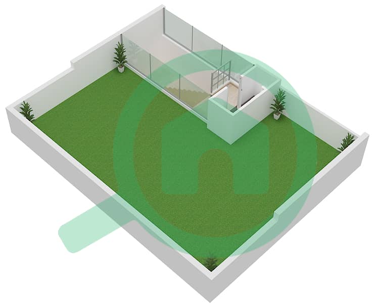 Azure - 2 Bedroom Townhouse Type U7 Floor plan Roof interactive3D