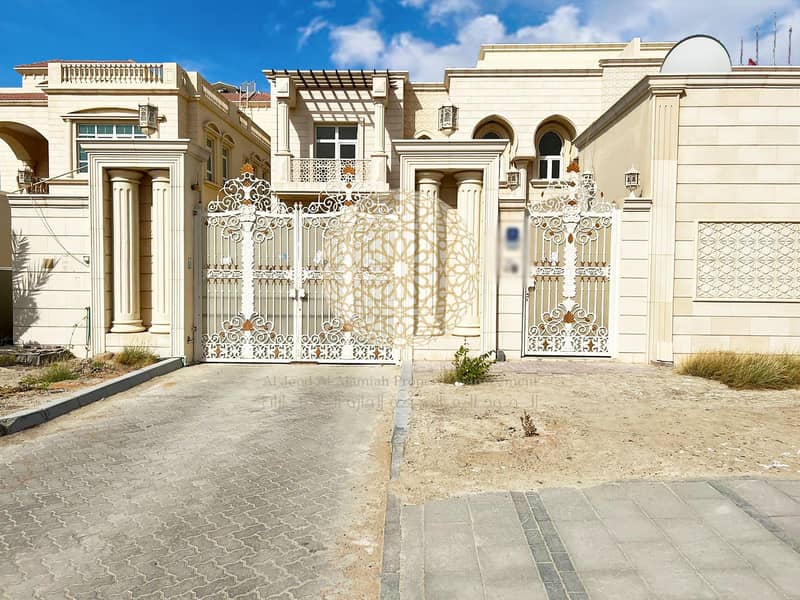 PRIVATE ENTRANCE VILLA WITH 8 BEDROOMS AND SWIMMING POOL AVAILABLE FOR RENT IN KHALIFA CITY A