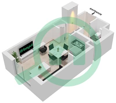 Hayat Boulevard - Studio Apartment Type/unit ST-B Floor plan