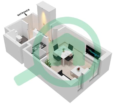 Hayat Boulevard - Studio Apartment Type/unit ST-D Floor plan
