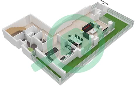 المخططات الطابقية لتصميم النموذج U2 تاون هاوس 2 غرفة نوم - ليلاك