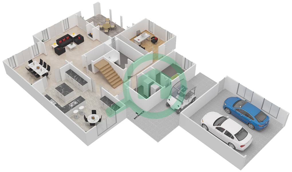 المخططات الطابقية لتصميم النموذج FIRESTONE فیلا 3 غرف نوم - ويسبرنج باينز interactive3D