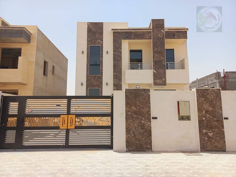 Without registration fees, with the possibility of easy bank financing, own your own villa, super deluxe finishing, with a stone facade, and the price