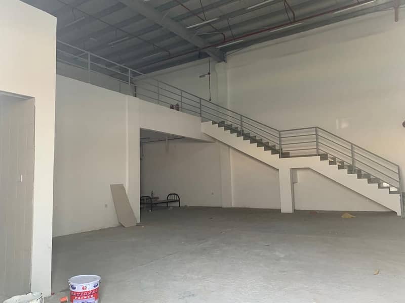 Sharjah (Al Sajja) 2,300 Sq. Ft warehouse insulated high ceiling 13KW electricity load