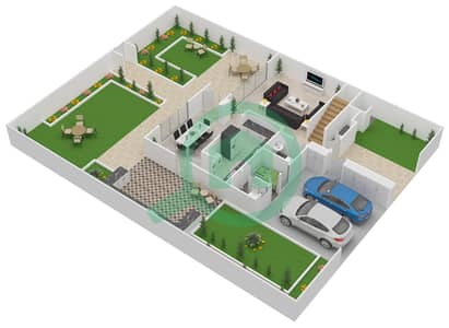 Sidra Community - 4 Bedroom Townhouse Type 9 Floor plan
