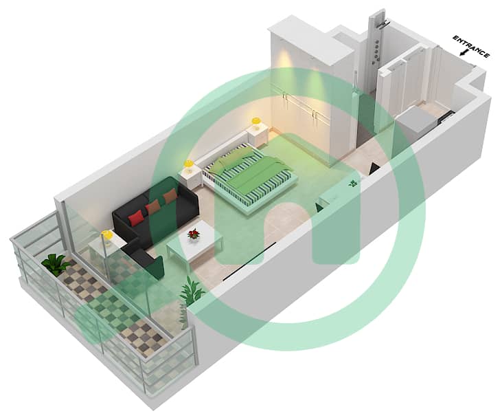 المخططات الطابقية لتصميم النموذج A شقة استوديو - المارية فيستا 2 Floor 3-31 interactive3D