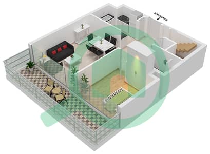 المخططات الطابقية لتصميم النموذج A شقة 3 غرف نوم - المارية فيستا 2