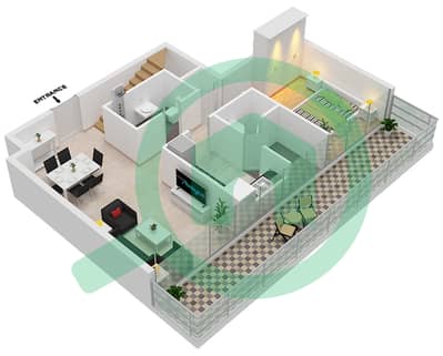المخططات الطابقية لتصميم النموذج A شقة 4 غرف نوم - المارية فيستا 2