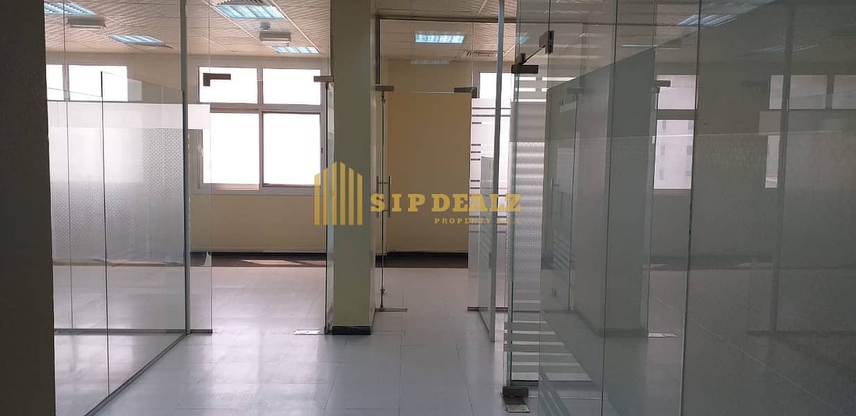 Fully Fitted Glass Partitioned Office Near Al Khabaisi, behind hyundai showroom, dnata Deira