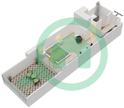 Golf Vista - Studio Apartment Type X-POOL DECK Floor plan