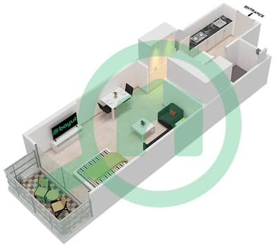 高尔夫景观豪华住宅综合体 - 单身公寓类型A1-POOL DECK戶型图