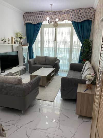 2 Bedroom Apartment for Rent in Al Rashidiya, Ajman - For rent monthly furnished apartment 2BHK 4BTH balkony with sea view in Oasis Towers