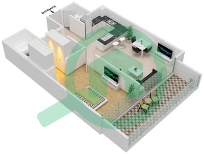 Дезайр Резиденсиз - Апартамент 1 Спальня планировка Единица измерения 602