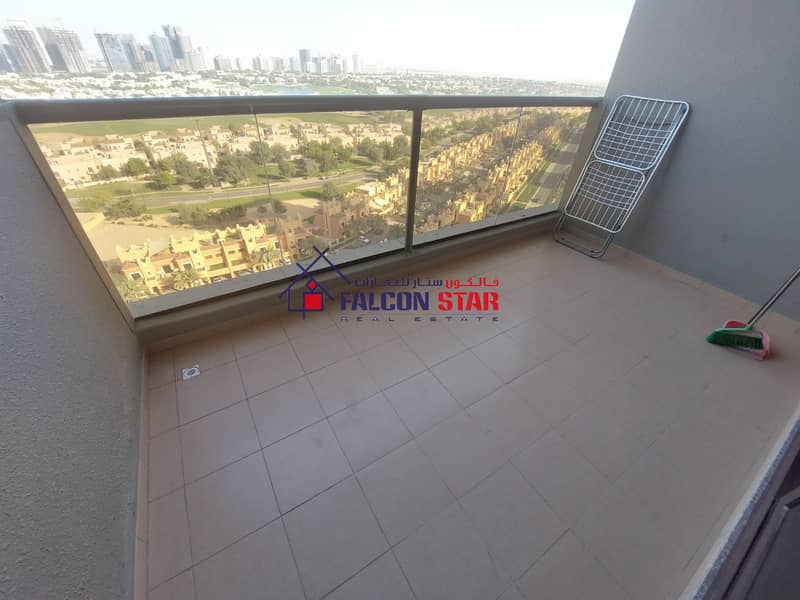 GOLF VIEW HIGHER FLOOR | SPACIOUS FURNISHED STUDIO with BALCONY