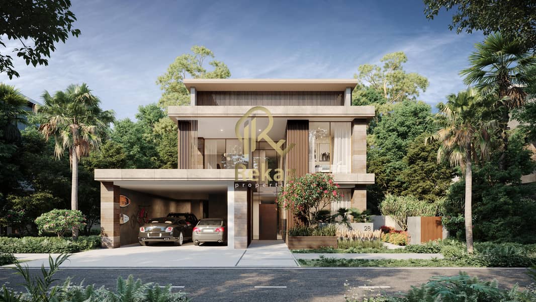 فيلا 4 غرف نوم منفصلة في قلب دبي علي البحيرة الكرستالية