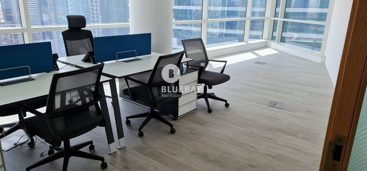 Canal View | Fully-Furnished Office in Business Bay.