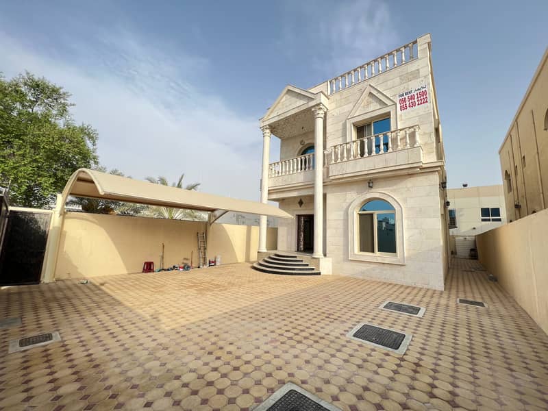 BEAUTIFULL DESIGN  VILLA 5 BEDROOM WITH MAJIS HALL IN ALRAWDA  FOR RENT 85,000/- AED YEARLY