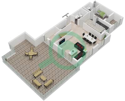 Naseem Residences - 3 Bedroom Apartment Type/unit 3D-1 UNIT 503 Floor plan