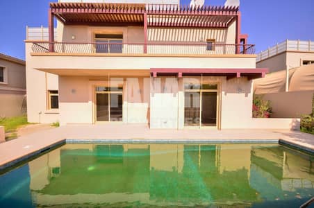 5 Bedroom Villa for Sale in Al Raha Golf Gardens, Abu Dhabi - Premium Layout| Pool +Garden| Maids Room| Terrace| Rented