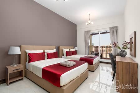 شقة 1 غرفة نوم للايجار في قرية جميرا الدائرية، دبي - أثاث فسيح وفاخر / عالي الجودة / شرفة ضخمة / واي فاي.