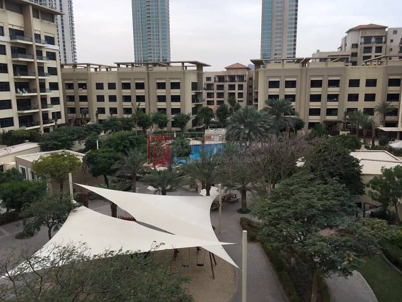 2 BR Study With 3 Balconies FULL POOL View Nakheel Greens -
