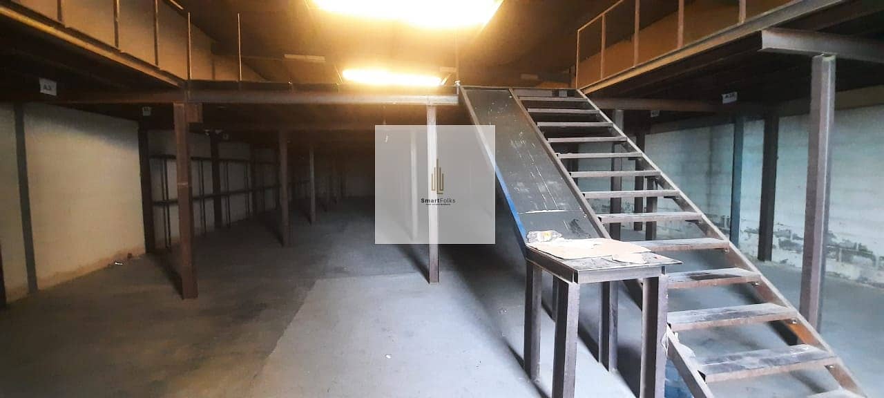 TAX INCLUDED!!Warehouse with mezzanine floor for rent in Ras Al Khor for Storage