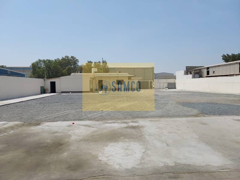 COMMERCIAL OPEN LAND WITH BOUNDARY WALL, SHED AND OFFICES AT AL QUOZ IND AREA 3