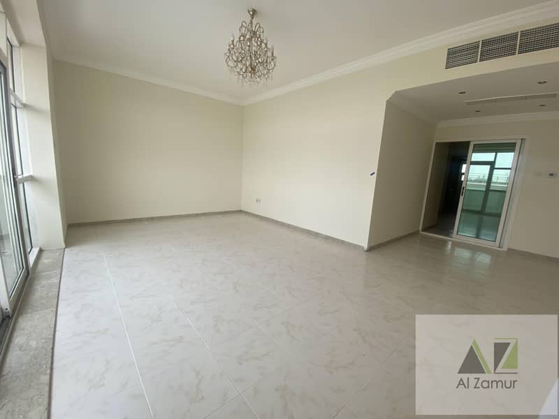 FULLY RENOVATED IN 75k 3 BEDROOMS FLAT FOR RENT IN QUSAIS NEAR TO METRO STATION