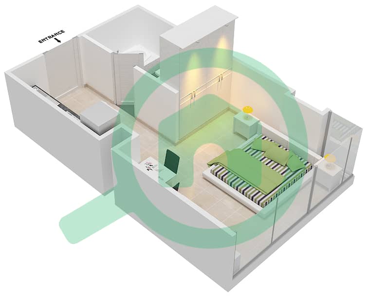 高尔夫长廊公寓2区 - 单身公寓单位2 FLOOR 4-5戶型图 Floor 4-5 interactive3D