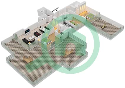 Гольф Променад 3А - Апартамент 3 Cпальни планировка Единица измерения 2-FLOOR 3 Гольф Променад 3А - Апартамент 3 Cпальни планировка Единица измерения 2-FLOOR 3