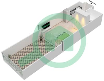 Golf Promenade 3A - Studio Apartment Unit 4-FLOOR 3 Floor plan