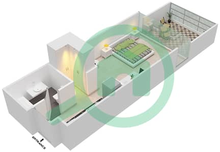 المخططات الطابقية لتصميم الوحدة 5-FLOOR 4-6 شقة استوديو - غولف بروميناد 3A