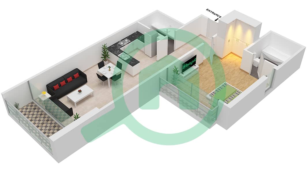 Golf Promenade 3A - 1 Bedroom Apartment Unit 8-FLOOR 4-6 Floor plan Floor 4-6 interactive3D